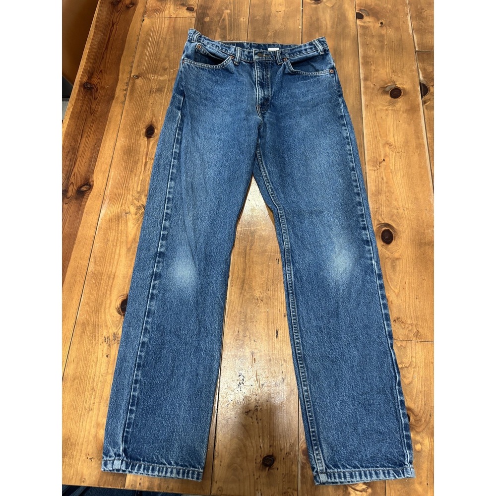 VTG 90'S Levi's 505 Jeans Men's W32 L32 Blue Denim orange TAB